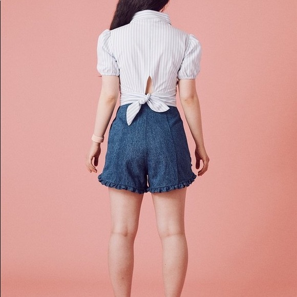 Whimsy Samantha Pleet Floweret Ruffle Shorts XS/S - Picture 2 of 12